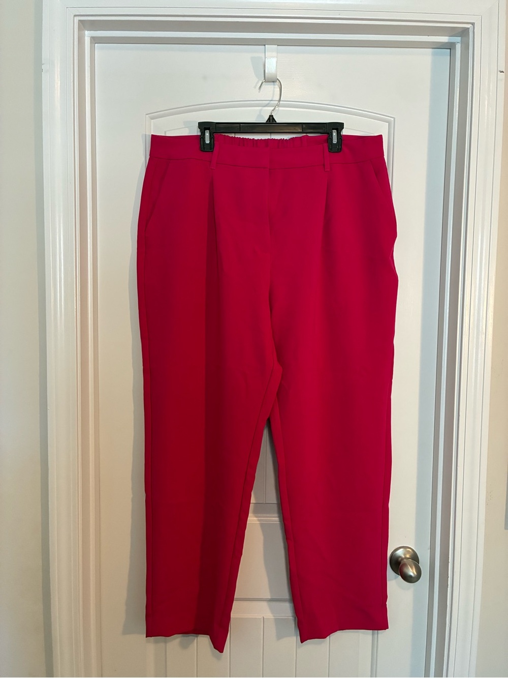 Old Navy Bright Pink Straight-Leg Pull-On Pants